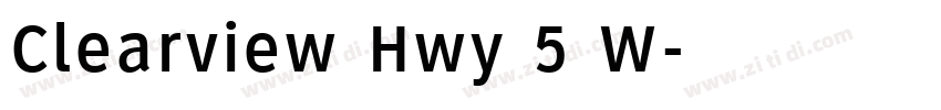 Clearview Hwy 5 W字体转换